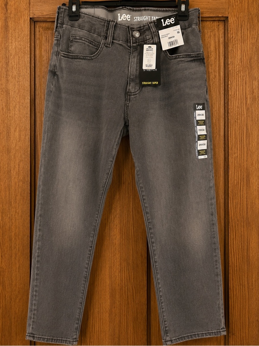 NWT Lee Straight Taper Stretch Jeans Gray Terris 29x30